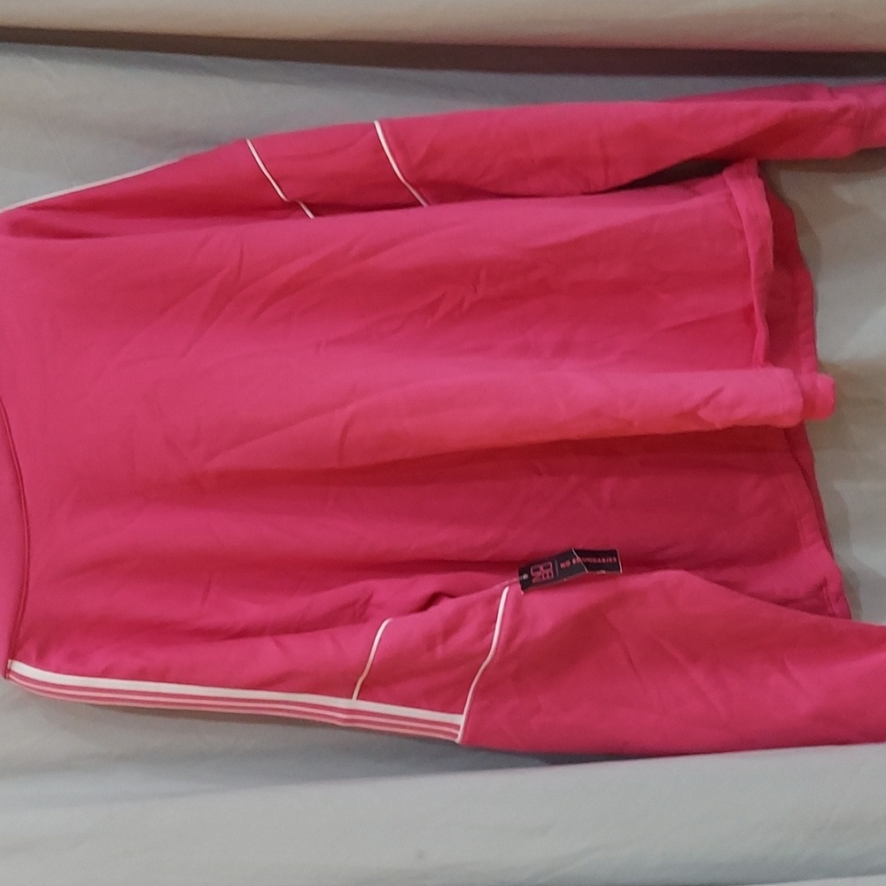 Pink Sweatshirt with White Stripes Size 3X - Picture 4 of 4
